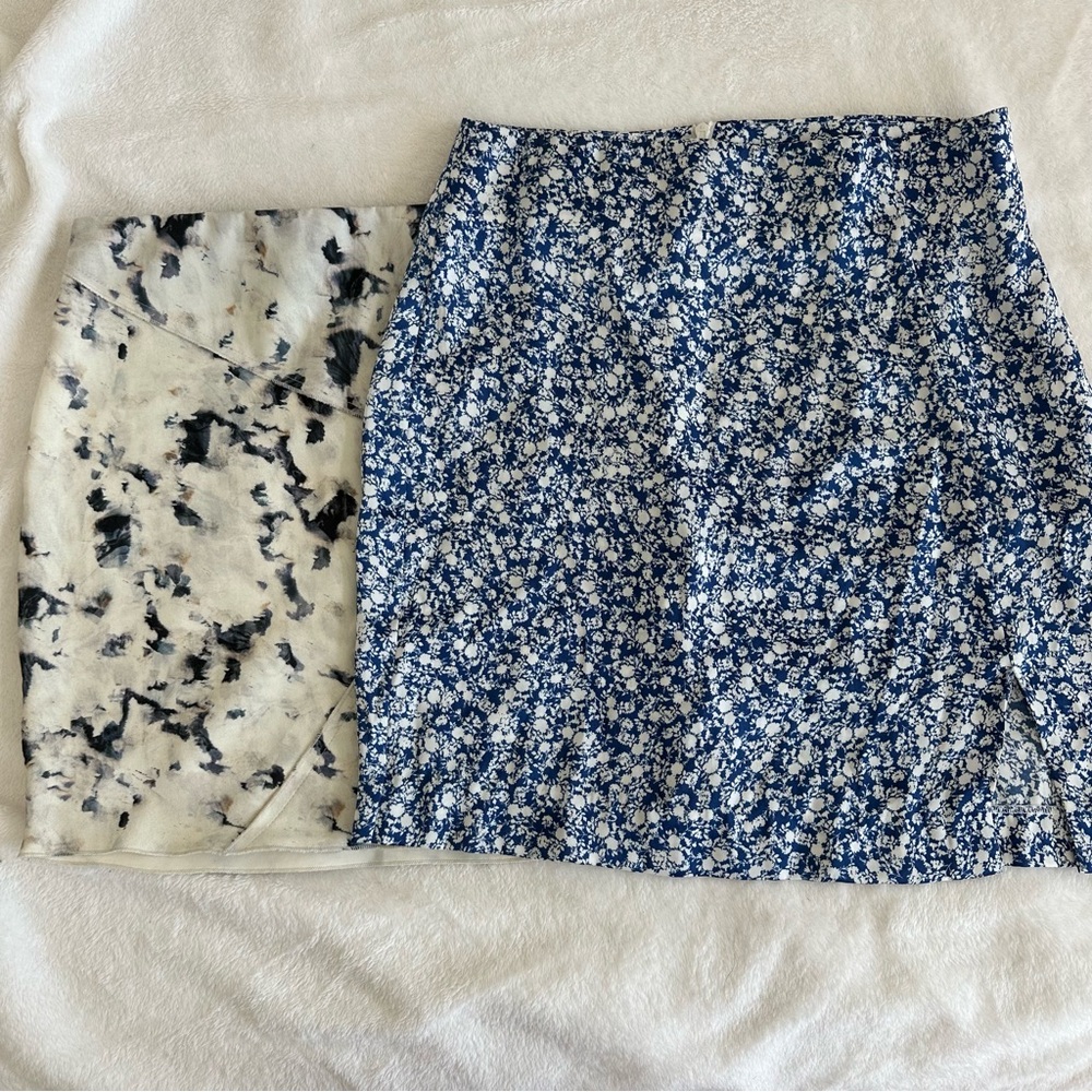 Zara Blue Floral Mini Skirt Bundle